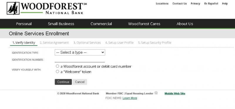 sign up woodforest online banking