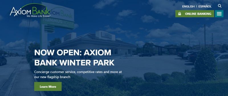 Axiom Bank's Home Page