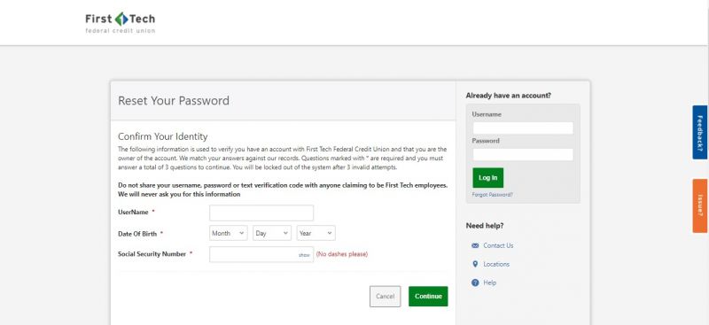 First Tech Bank Forgot Password