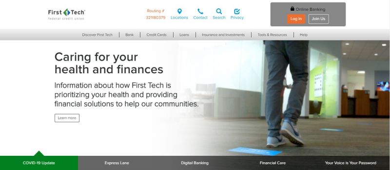 First Tech Bank Homepage