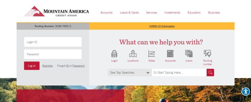 mountain america credit union account number