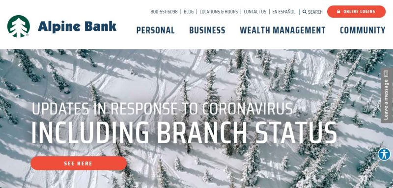 Alpine Bank Homepage