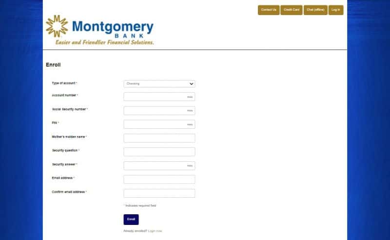 Montgomery Bank Enrollment