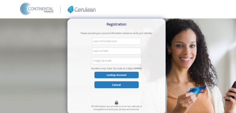 Cerulean Credit Card Registration