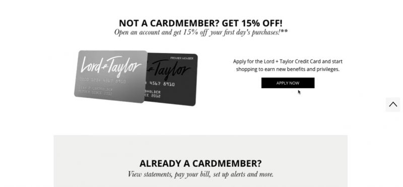 Lord and Taylor Credit Card Apply