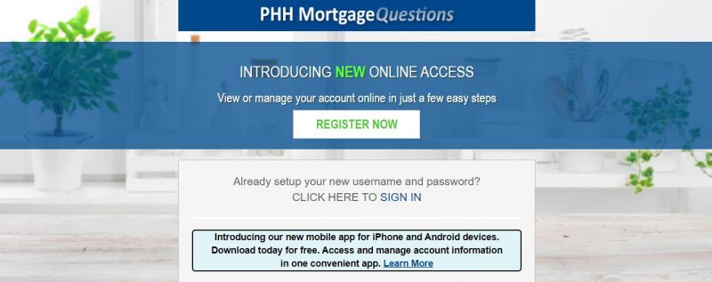 PHH MortageQuestions HomePage