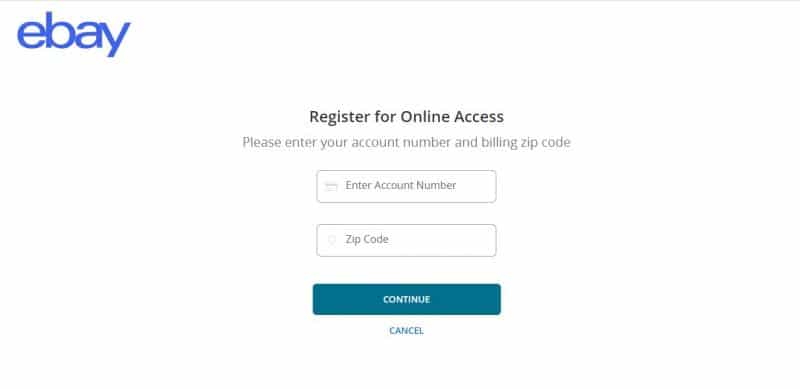 ebay Credit Card Registration
