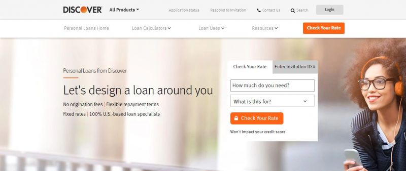 Discover Personal Loans HomePage