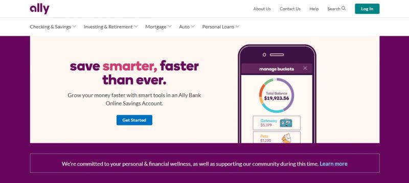 Ally Bank HomePage