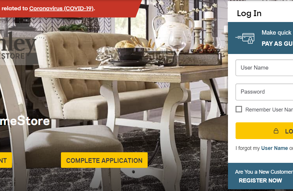 Ashley Furniture HomeStore Credit Card Login – Make Payment, Customer Services