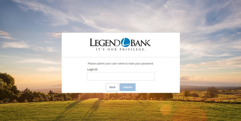 Legend Bank Forgot Password