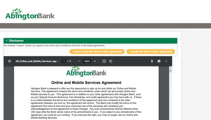 Abington Bank Enrollment
