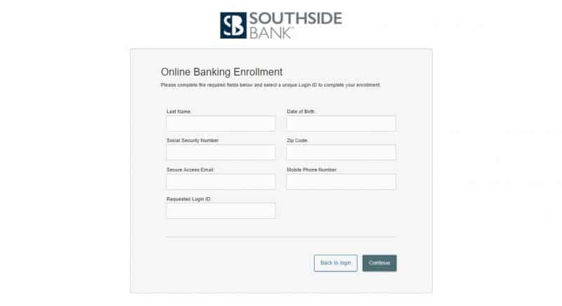 Southside Bank Enrollment'