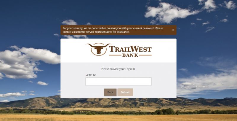 Trail West Bank ForgotPassword