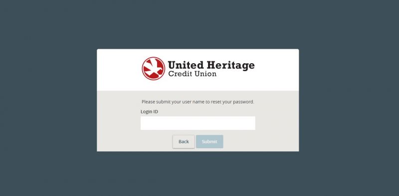 United Heritage Credit Union ForgotPassword