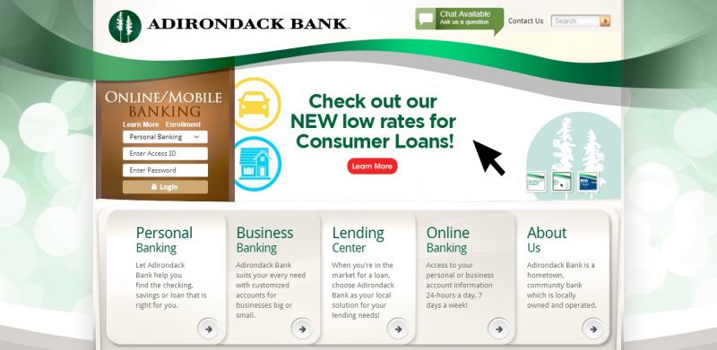 Adirondack bank HomePage