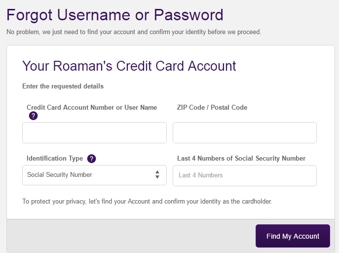 Roaman’s-Credit-Card-Forgot-Password-2