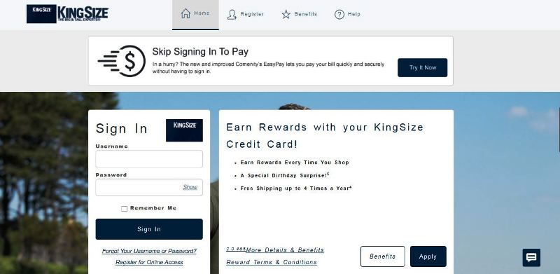 kingsize credit card apply