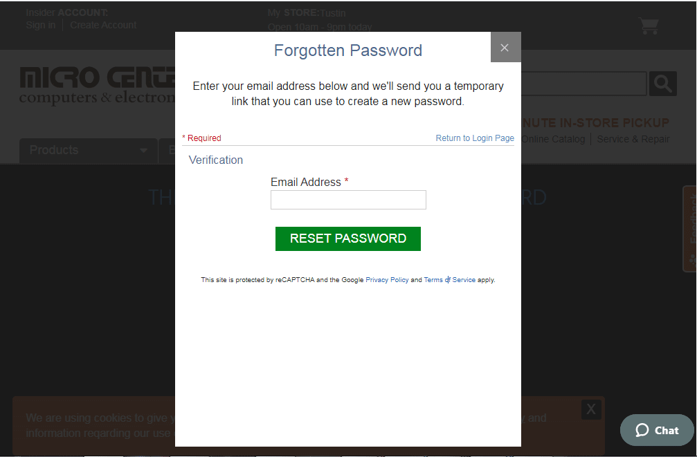 micro-forgot password
